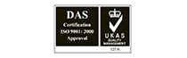 DAS·UKAS ISO 9001 인증마크